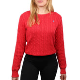Ralph Lauren Vintage Pullover mit Zopfmuster - Farbe: Red - Größe: S - VintageR2